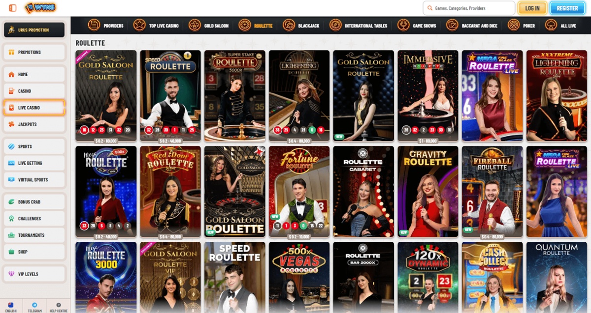 Wyns casino roulette game library